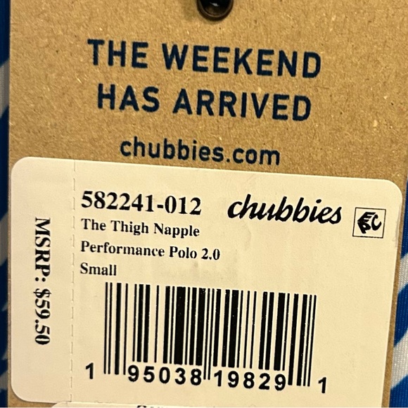 Chubbies Thigh Napple Polo Men’s Small – All-Over Pineapple Print – Stretch –NWT - Picture 5 of 5